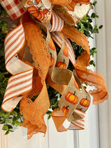 Pumpkins, Acorns & Lace Fall Bow