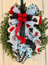 Alice in Wonderland Inspired Deck of Cards Bow