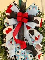 Alice in Wonderland Inspired Deck of Cards Bow