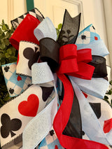 Alice in Wonderland Inspired Deck of Cards Bow