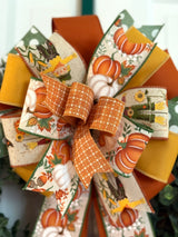 Scarecrows & Pumpkin Patch Fall Bow