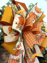 Scarecrows & Pumpkin Patch Fall Bow