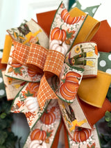 Scarecrows & Pumpkin Patch Fall Bow