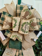 Golden Trees Merry Christmas Bow