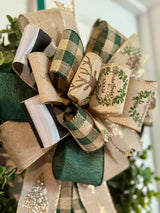 Golden Trees Merry Christmas Bow