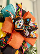 Sugar Skulls Dia De Los Muertos Halloween Bow
