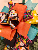 Sugar Skulls Dia De Los Muertos Halloween Bow