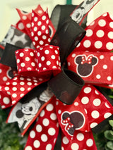 Traditional Mickey & Minnie Mouse Inspired Bow