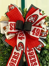 San Francisco 49'ers Football Bow