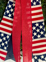 American Flag Blue Base Bow - Emerald's Avenue