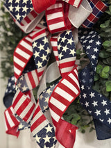 American Flag & Plaid Patriotic Bow - Emerald's Avenue