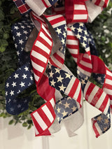 American Flag & Plaid Patriotic Bow - Emerald's Avenue