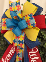 Autism Awareness Welcome Bow - Emerald's Avenue