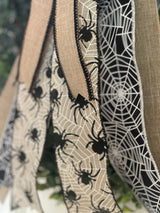 Black Spiders & Spiderwebs Halloween Bow - Emerald's Avenue