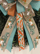Bunnies, Carrots & Trucks Easter Bow - Emerald's Avenue