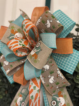 Bunnies, Carrots & Trucks Easter Bow - Emerald's Avenue