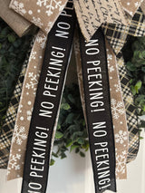 Christmas Script, Snowflakes & No Peeking Bow - Emerald's Avenue