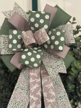 Dragonflies & Lavender Spring Bow - Emerald's Avenue