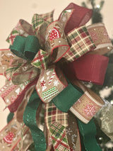 Gingerbread & Candies Christmas Tree Topper Bow - Emerald's Avenue
