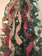Gingerbread & Candies Christmas Tree Topper Bow - Emerald's Avenue