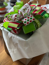 Green Monster Legs & "No Peeking" Christmas Bow - Emerald's Avenue