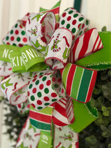 Green Monster Legs & "No Peeking" Christmas Bow - Emerald's Avenue