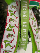 Green Monster Legs & "No Peeking" Christmas Bow - Emerald's Avenue