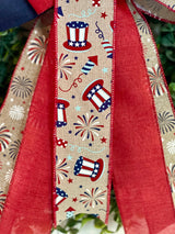 Hats & Fireworks Bow - Emerald's Avenue