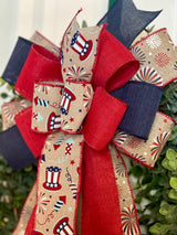 Hats & Fireworks Bow - Emerald's Avenue