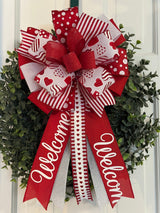 Hearts & Polka Dots Valentine's Day Bow - Emerald's Avenue