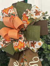 Leaves & Acorns, Welcome Fall Bow - Emerald's Avenue