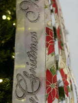 Poinsettias Tree Topper Bow - Emerald's Avenue