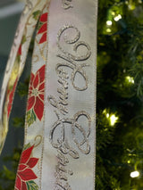 Poinsettias Tree Topper Bow - Emerald's Avenue