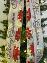 Poinsettias Tree Topper Bow - Emerald's Avenue