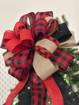 Red & Gold Tree Topper Bow - Emerald's Avenue