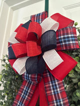 Red, White & Blue Patriotic Bow - Emerald's Avenue