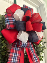 Red, White & Blue Patriotic Bow - Emerald's Avenue