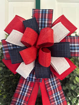 Red, White & Blue Patriotic Bow - Emerald's Avenue