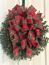 Traditional Plaid Christmas Bow - Emerald's Avenue