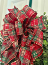 Traditional Plaid Christmas Bow - Emerald's Avenue