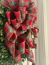Traditional Plaid Christmas Bow - Emerald's Avenue