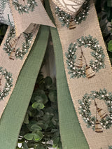 Wreaths, Bells & Trees Christmas Bow - Emerald's Avenue