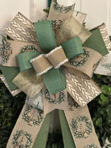 Wreaths, Bells & Trees Christmas Bow - Emerald's Avenue