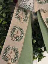 Wreaths, Bells & Trees Christmas Bow - Emerald's Avenue