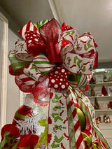 Monster Legs Christmas Tree Topper Bow