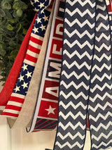 Block Letters & Chevron Print Bow - Emerald's Avenue