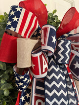 Block Letters & Chevron Print Bow - Emerald's Avenue