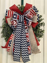 Block Letters & Chevron Print Bow - Emerald's Avenue