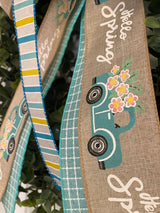 Blue & Yellow Hello Spring Bow - Emerald's Avenue