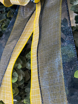 Blue & Yellow Lemon Themed Spring & Summer Bow - Emerald's Avenue